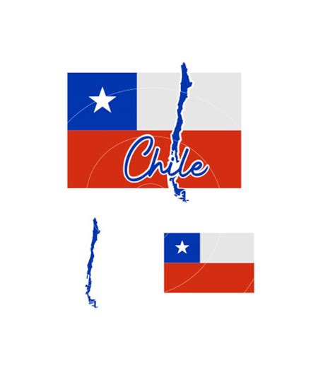 Chile Map Vector Bandera Chilena Svg Dxf Png Cricut Etsy México