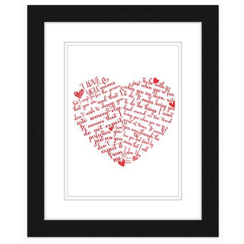 Heart Shaped Word Art Printable Wall Art Can Be Customized Etsy