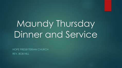 Families get together for dinner and fun. Maundy Thursday Dinner and Service - YouTube