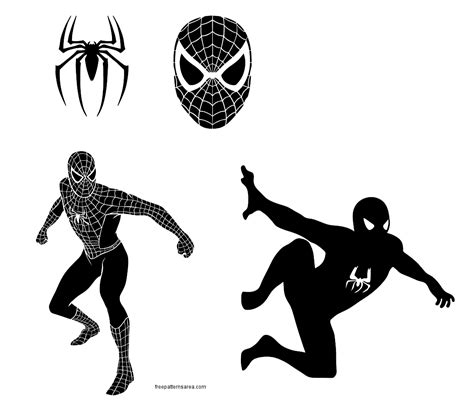 Spider Man Logo Symbol And Silhouette Vectors