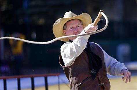 Cowboy Performer Bink Picard Gives The Audience A Crack At His Craft