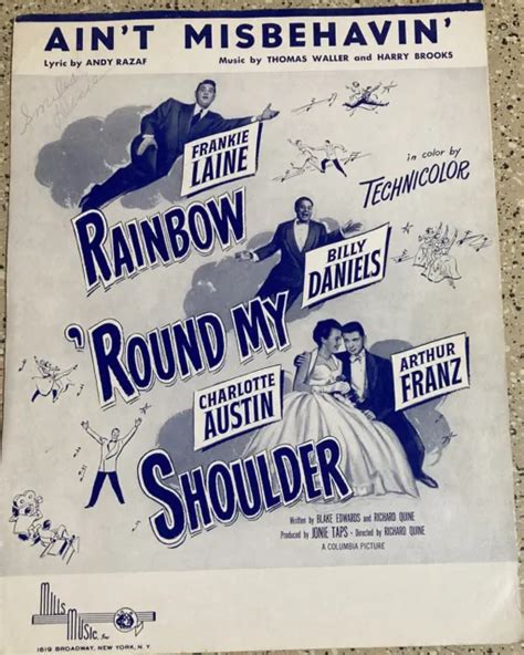 Vintage Sheet Music 1929 Aint Misbehavin Rainbow Round My Shoulder