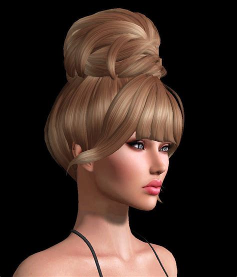 3d Model Imis Female Hair Style 3d Rigged 3d Model Vr Ar Low Poly