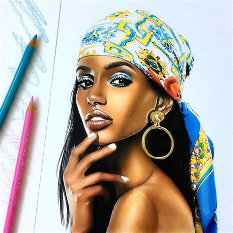 Pin By Bernice Miranda On Colored Pencil Art Black Girl Art Black