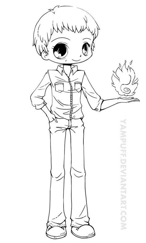 Anime Chibi Boy Coloring Pages