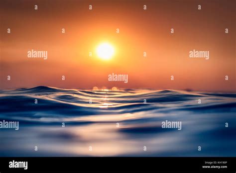 Beautiful Sunrise Over The Horizon Close Up Stock Photo Alamy