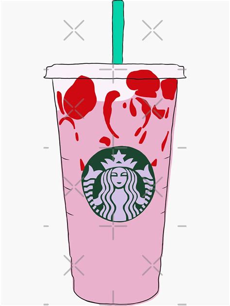 Starbucks Pink Drink Sticker For Sale By Ekneifel Redbubble