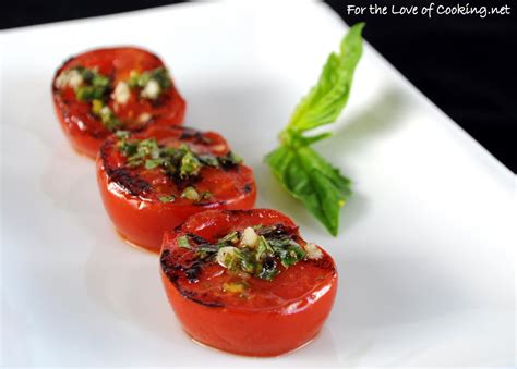 Grilled Tomatoes With Basil Garlic And Lemon For The