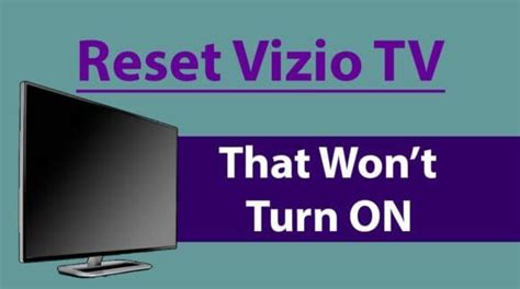 How To Reset Vizio Tv That Wont Turn On Speakersmag