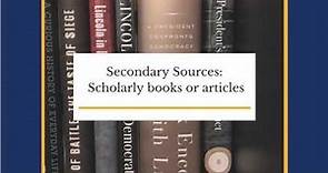Primary, Secondary, and Tertiary Sources