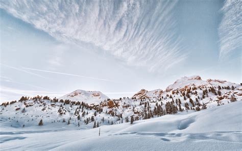 Montañas Cubiertas En Nieve Fondo De Pantalla 4k Hd Id4803