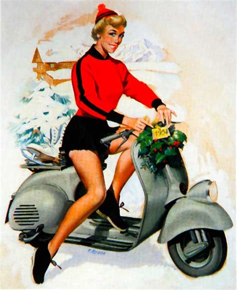Motoblogn 1950s Vespa Pin Up Girls