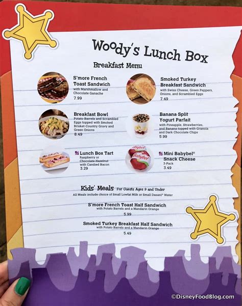 everything on the menu review woody s lunch box breakfast at disney world s toy story land