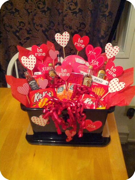 The difficulty is adapting these ideas for the man in your life. A Valentine's basket for him! Create your own custom gift ...