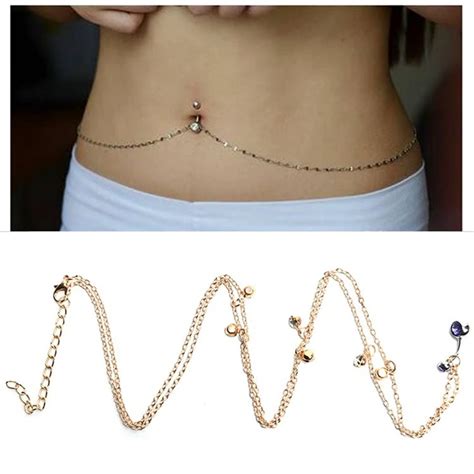 Pc Stainless Steel Belly Button Rings Belt Body Piercing For Women Faceted Crystal Gem Navel