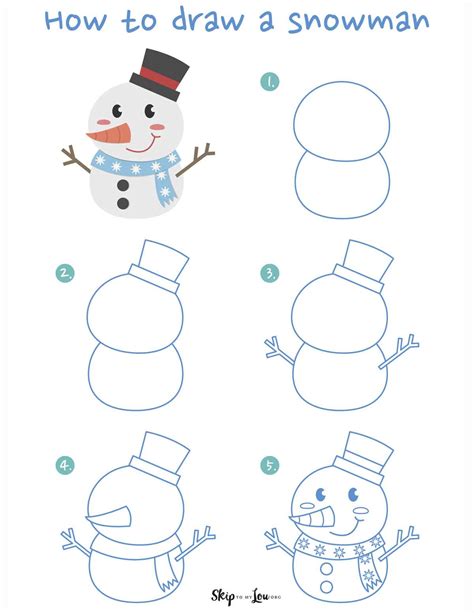 how to draw a snowman skip to my lou