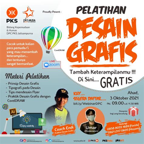 Hadirkan Pemuda Kreatif PKS Muda Jatisampurna Gelar Pelatihan Desain Grafis DPD PKS Kota Bekasi