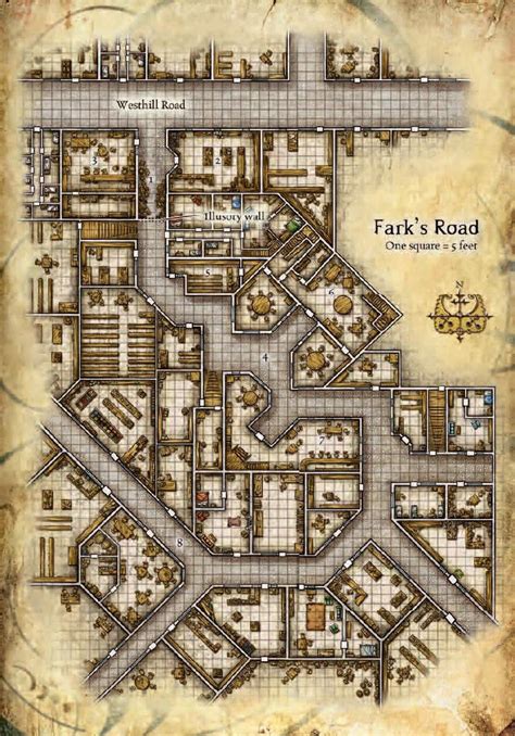 Farks Road An Interesting Map For A City Alley Useful For Brawls