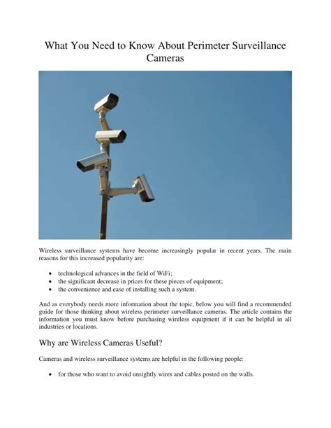 Ppt What You Need To Know About Perimeter Surveillance Cameras