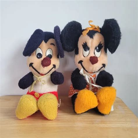 Walt Disney Vintage Mickey Minnie Mouse Plush 15 Disneyland Toy Plush