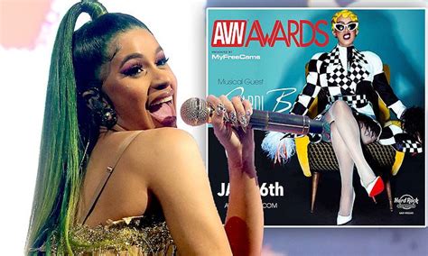 Cardi B Makes History As First Featured Female Performer At Avn Porn Awards Daily Mail Online