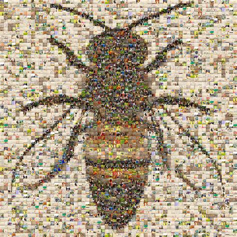 Waldorf 100 Bees Photo Mosaic Picture Mosaics