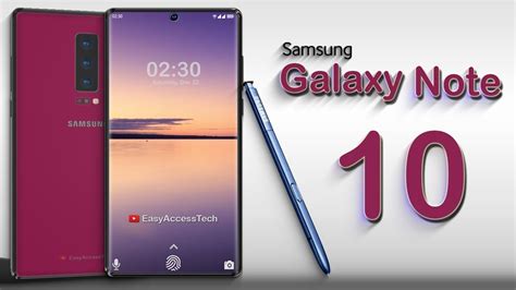 Samsung Galaxy Note 10 Introduction Concept Design With 5g 10gb Ram