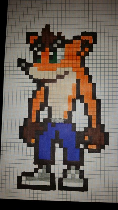 Crash Bandicoot Pixel Art Dibujos En Cuadricula Cuadricula Para