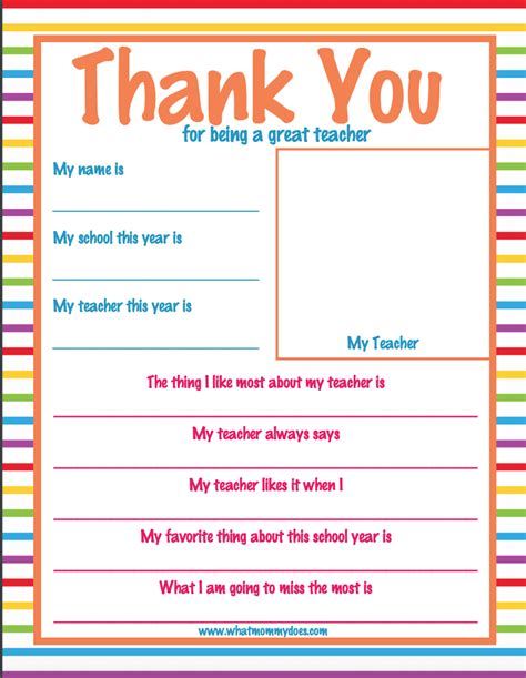 Teacher Appreciation Week Thank You Letter Super Cute