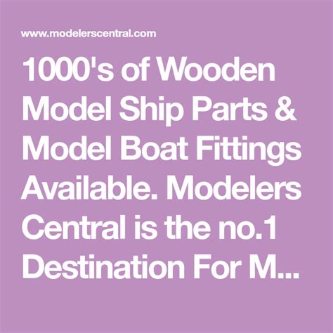 Wooden Model Ship Fittings And Parts Modelers Central™ Model Ships