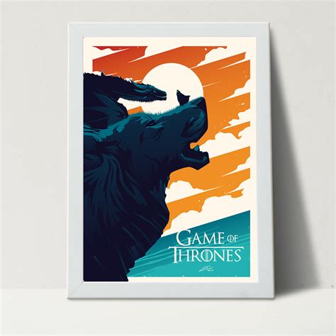 Poster Emoldurado A3 Game Of Thrones Serie Elo7