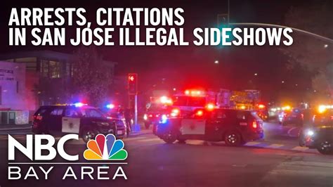 san jose police respond to multiple illegal sideshows issue citations youtube