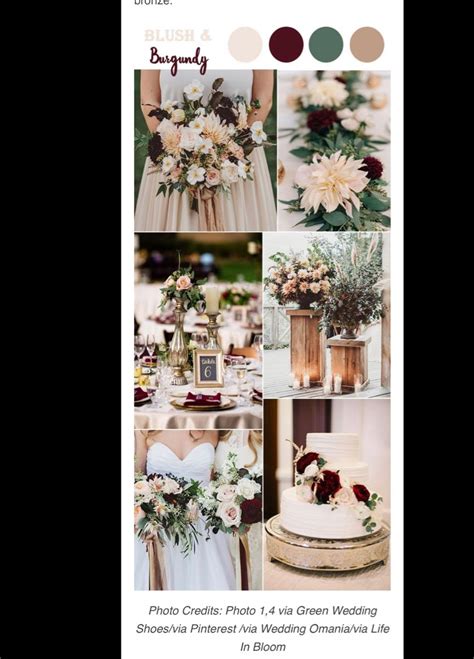 Wedding Color Palettes With Flowers And Greenery