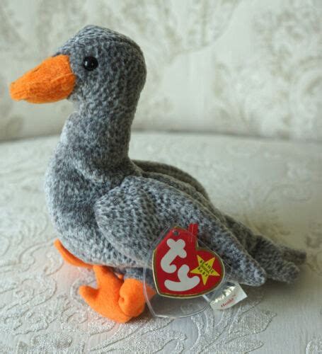 Ty Beanie Baby Honks Gray Goose With Swing Tag And Tush Tag Retired