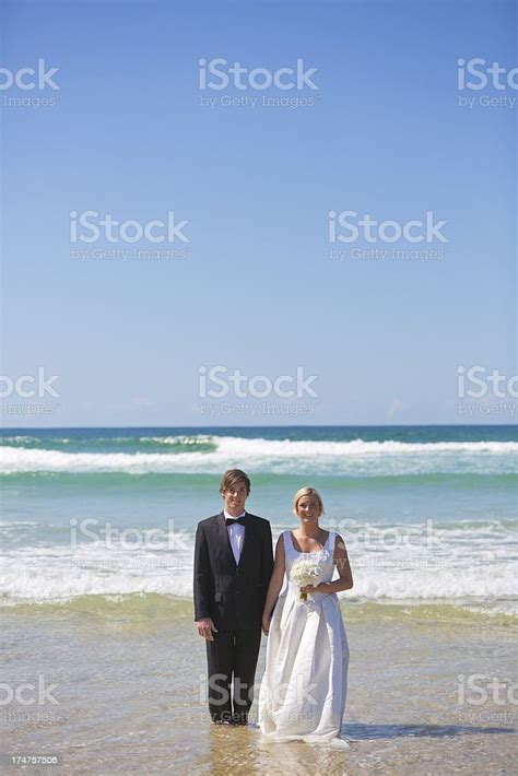 Trash The Dress Beach Wedding Photography Stock Photo Download Image