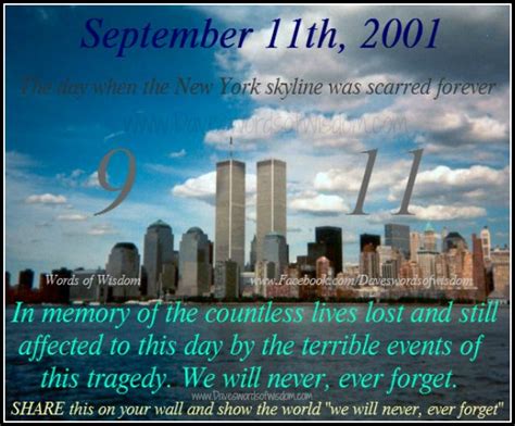 In Memory Of 9 ~ 11 We Will Never Forget