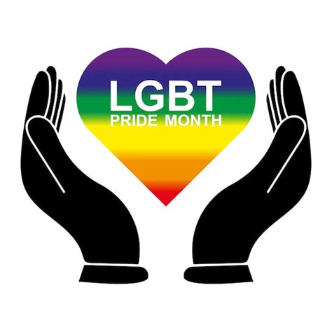 6月のlgbtプライド月間レズビアンゲイバイセクシャルトランスジェンダー毎年恒例のlgbtフラグレインボーラブコンセプト人権と寛容ポスターカードバナーと背景ベクトルイラスト プレミアムベクター