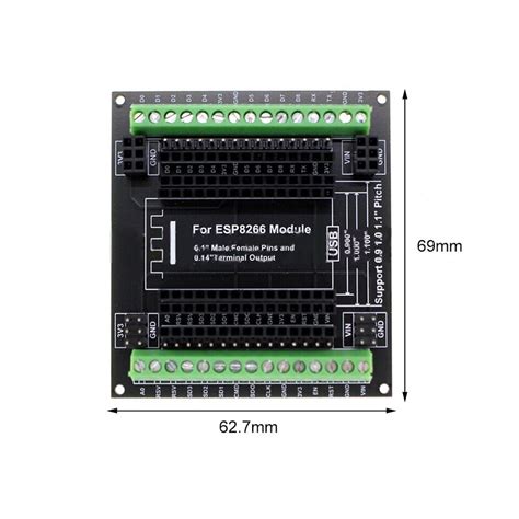 Resinous For Esp Super Breakout Board For Pins Terminal Mm