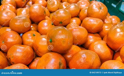 Group Of Fresh Organic Mandarins In A Marketplace Stock Image Image