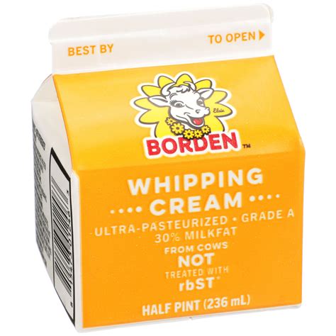 Egg whites trap bubbles in a web of water and protein. Borden Whipping Cream - Shop Cream at H-E-B