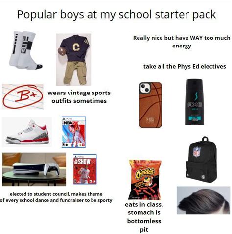 Popular Boys At My School Starter Pack Rstarterpacks Starter