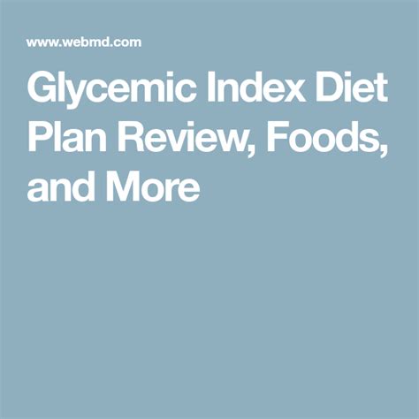 Glycemic Index Diet Plan Review Foods And More Low Glycemic Diet