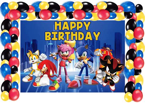 Buy Sonic The Hedgehog Birthday Party Decorationssonic Happy Birthday