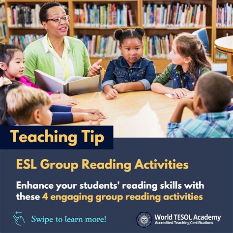 👩‍🏫 Teaching Tip Esl Group Reading Activities World Tesol Academy