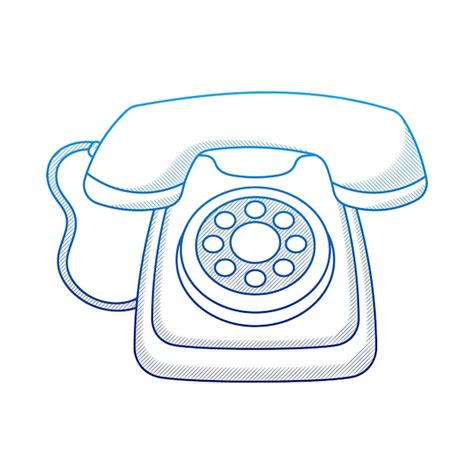 Premium Vector Vintage Telephone Illustration With Hand Drawn Outline
