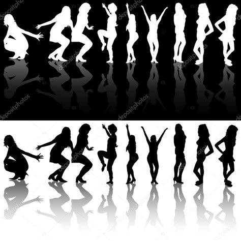 Dancing Girls Silhouettes — Stock Vector © Dero2010 3374564
