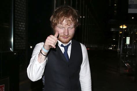 Drinking Out Loud Ed Sheeran Looks A Bit Worse For Wear After His Movie Premiere Party Daily