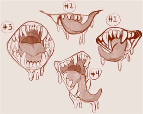 Dark Art Drawings Teeth And Mouth Reference