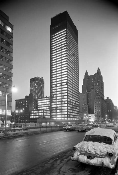 Seagram Building Under Construction New York City 1958 J