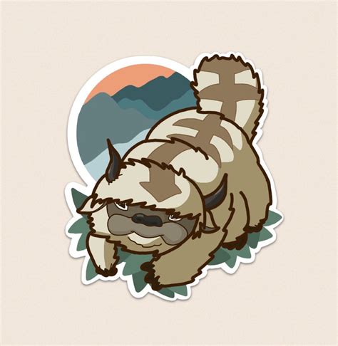Adorable Appa Sticker From Avatar The Last Airbender